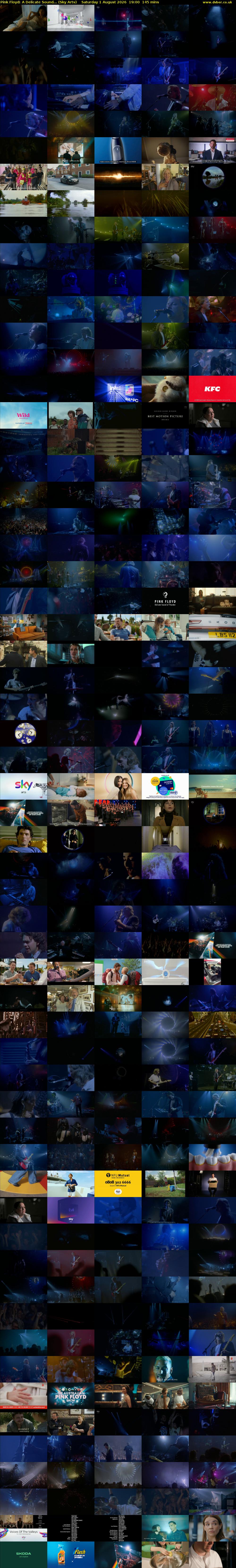 Pink Floyd: A Delicate Sound... (Sky Arts) Saturday 1 August 2026 19:00 - 21:25