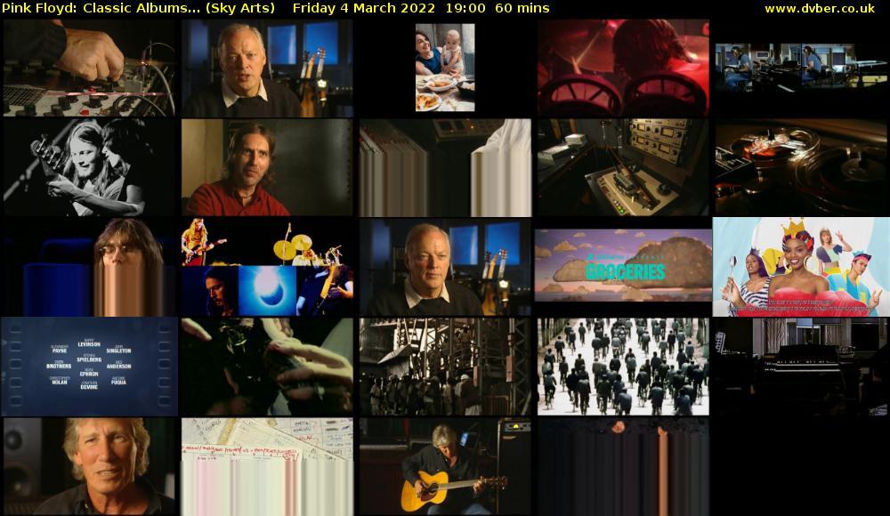 Pink Floyd: Classic Albums... (Sky Arts) Friday 4 March 2022 19:00 - 20:00