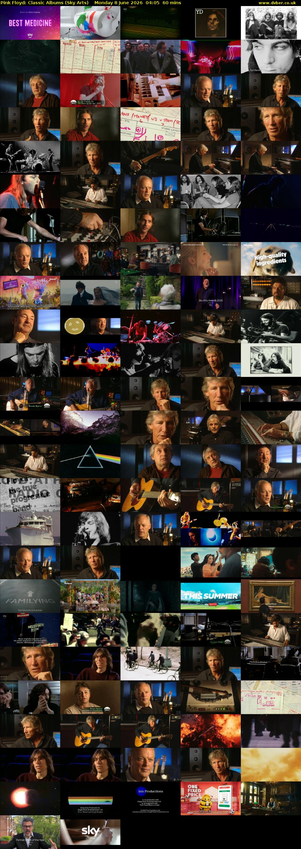 Pink Floyd: Classic Albums (Sky Arts) Monday 8 June 2026 04:05 - 05:05