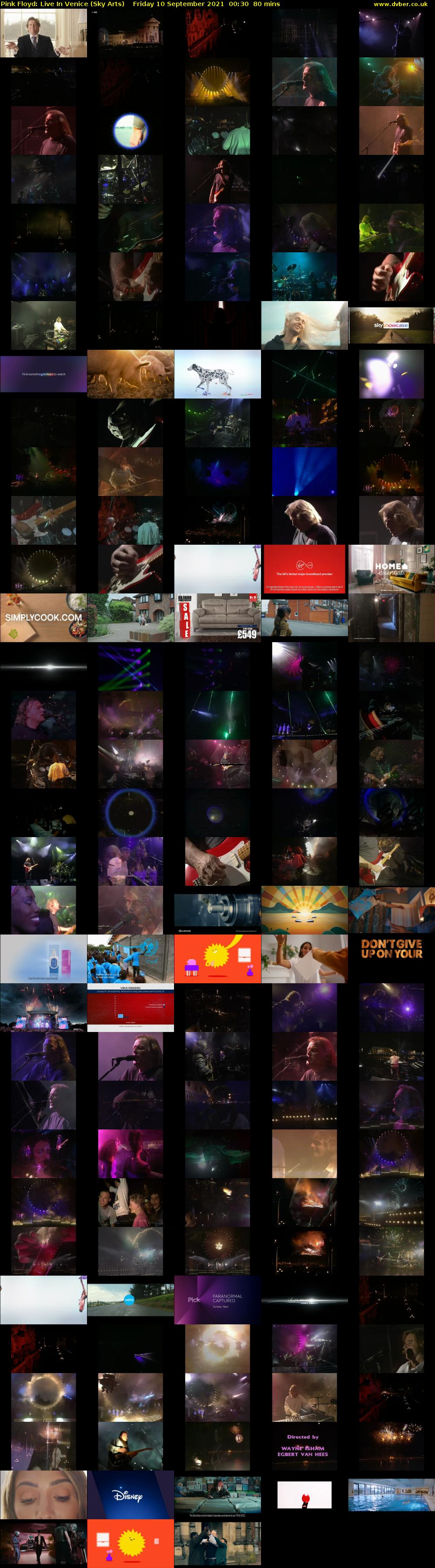 Pink Floyd: Live In Venice (Sky Arts) Friday 10 September 2021 01:30 - 02:50
