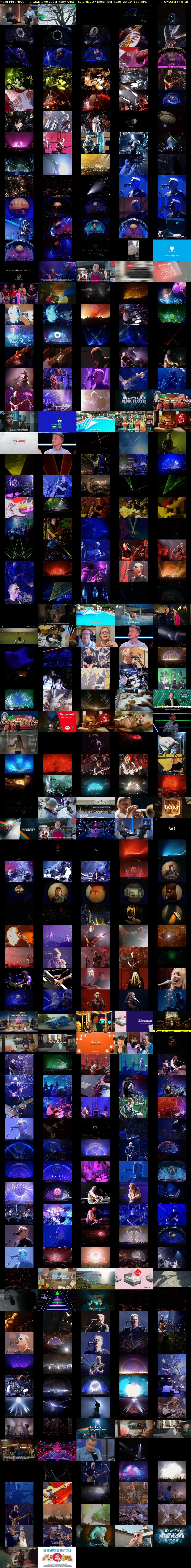 Pink Floyd: P.U.L.S.E (Live at Earl (Sky Arts) Saturday 27 December 2025 23:10 - 02:10