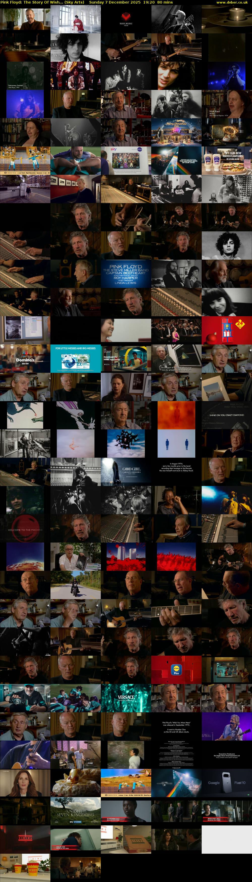 Pink Floyd: The Story Of Wish... (Sky Arts) Sunday 7 December 2025 19:20 - 20:40