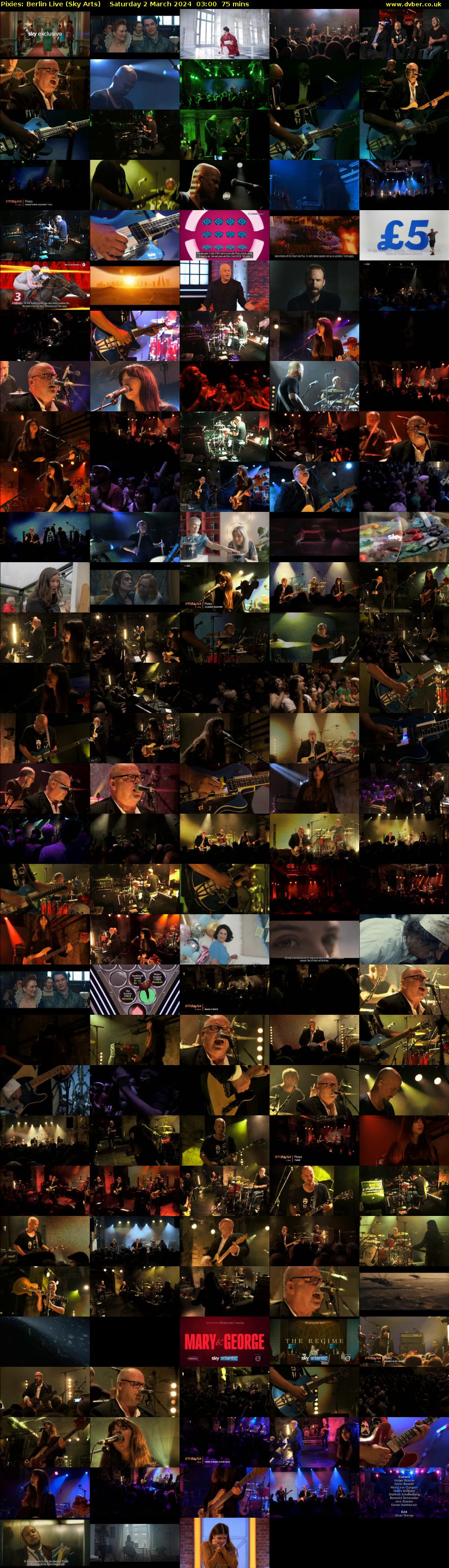 Pixies: Berlin Live (Sky Arts) Saturday 2 March 2024 03:00 - 04:15