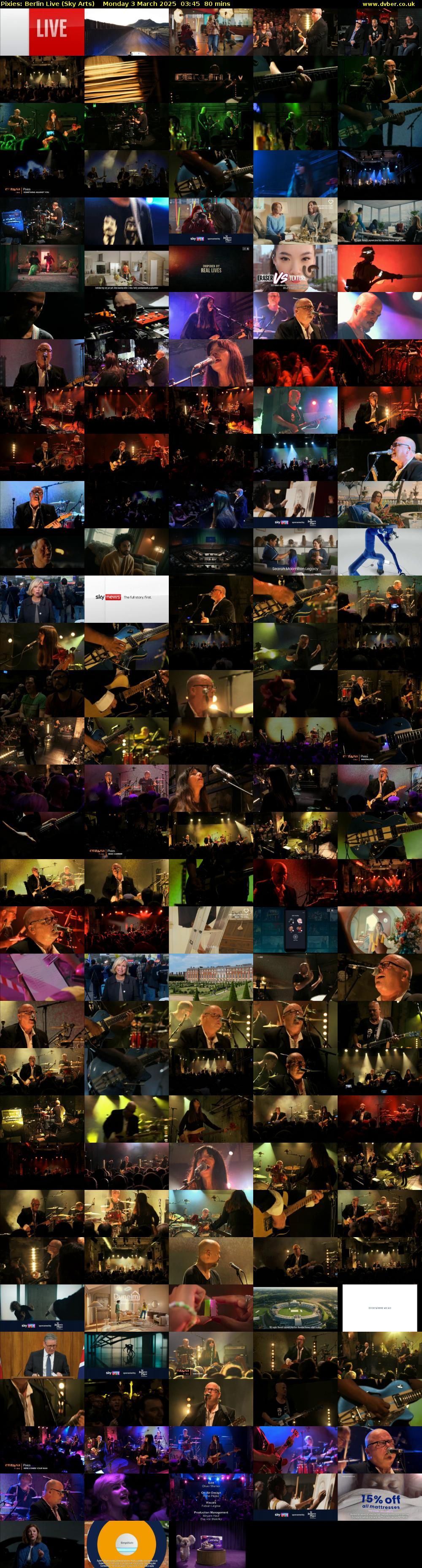 Pixies: Berlin Live (Sky Arts) Monday 3 March 2025 03:45 - 05:05