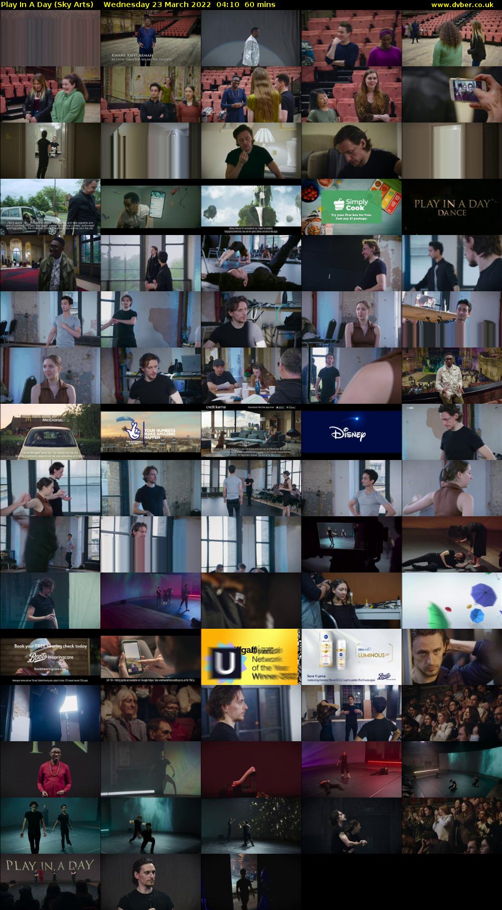 Play In A Day (Sky Arts) Wednesday 23 March 2022 04:10 - 05:10