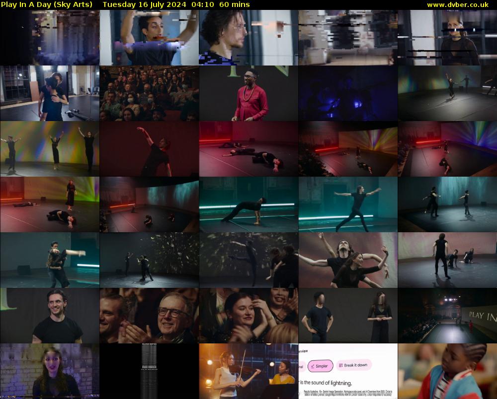 Play In A Day (Sky Arts) Tuesday 16 July 2024 04:10 - 05:10