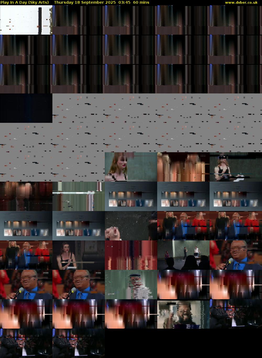 Play In A Day (Sky Arts) Thursday 18 September 2025 03:45 - 04:45