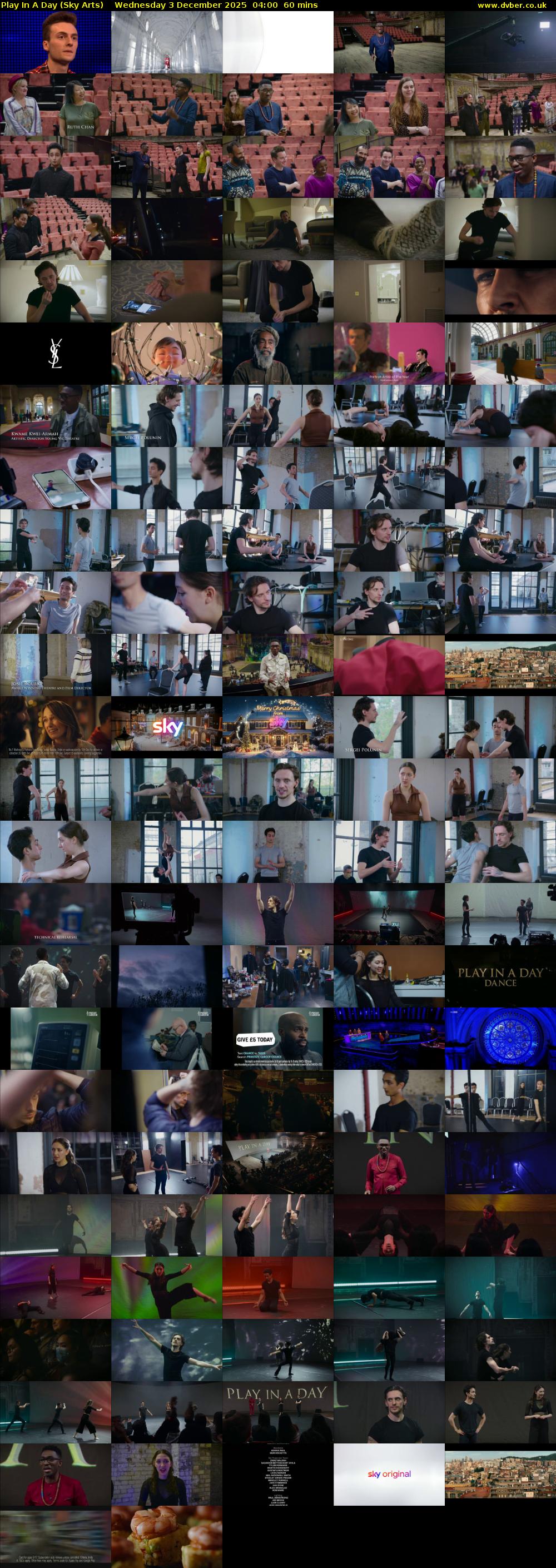 Play In A Day (Sky Arts) Wednesday 3 December 2025 04:00 - 05:00