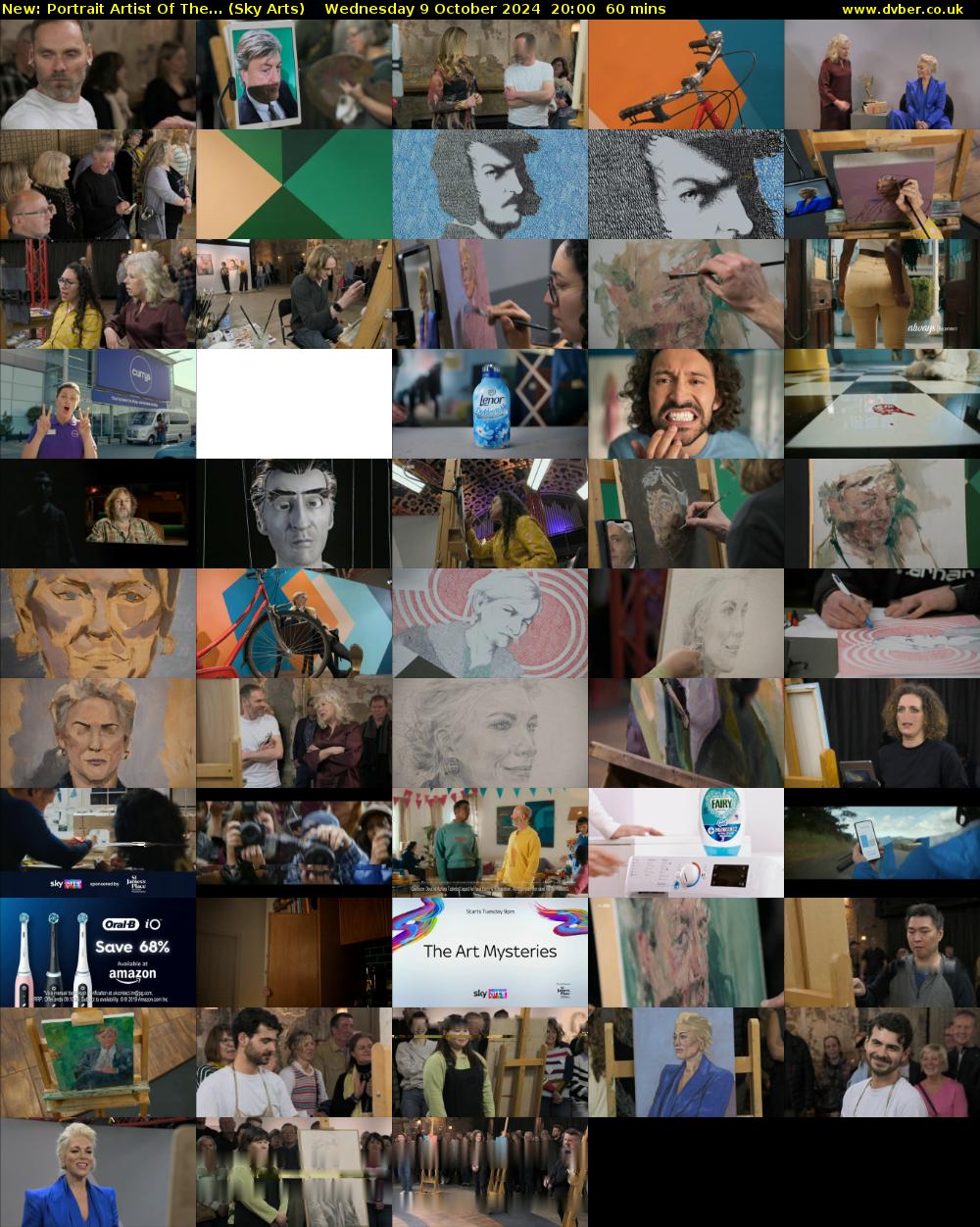 Portrait Artist Of The... (Sky Arts) Wednesday 9 October 2024 20:00 - 21:00