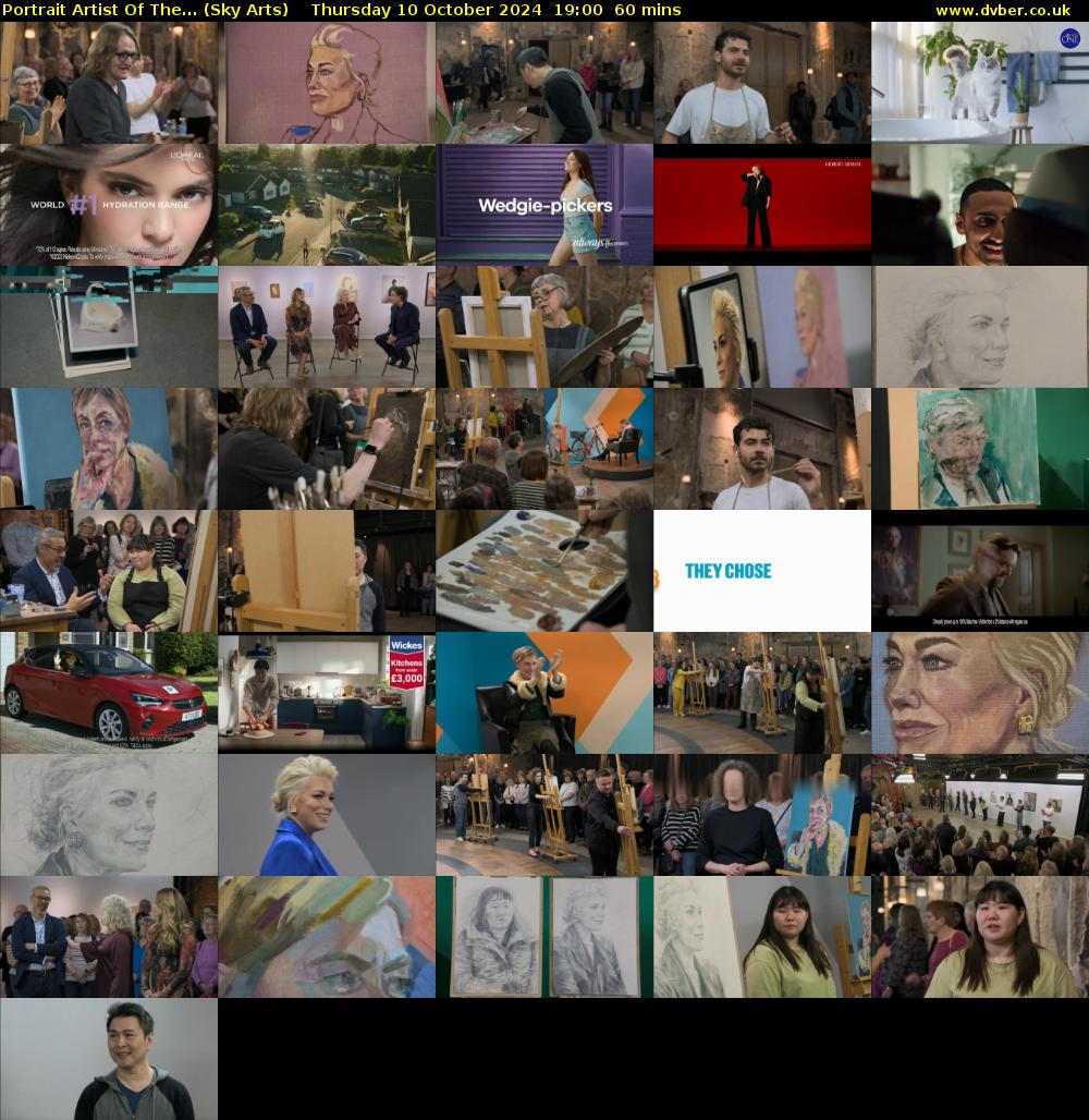 Portrait Artist Of The... (Sky Arts) Thursday 10 October 2024 19:00 - 20:00