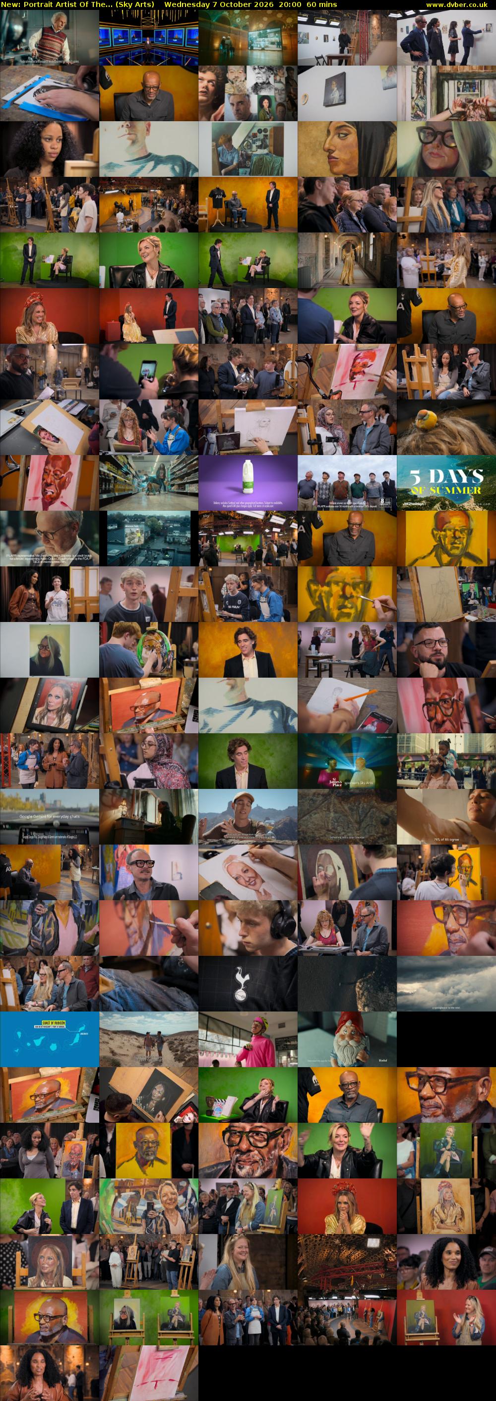 Portrait Artist Of The... (Sky Arts) Wednesday 7 October 2026 20:00 - 21:00