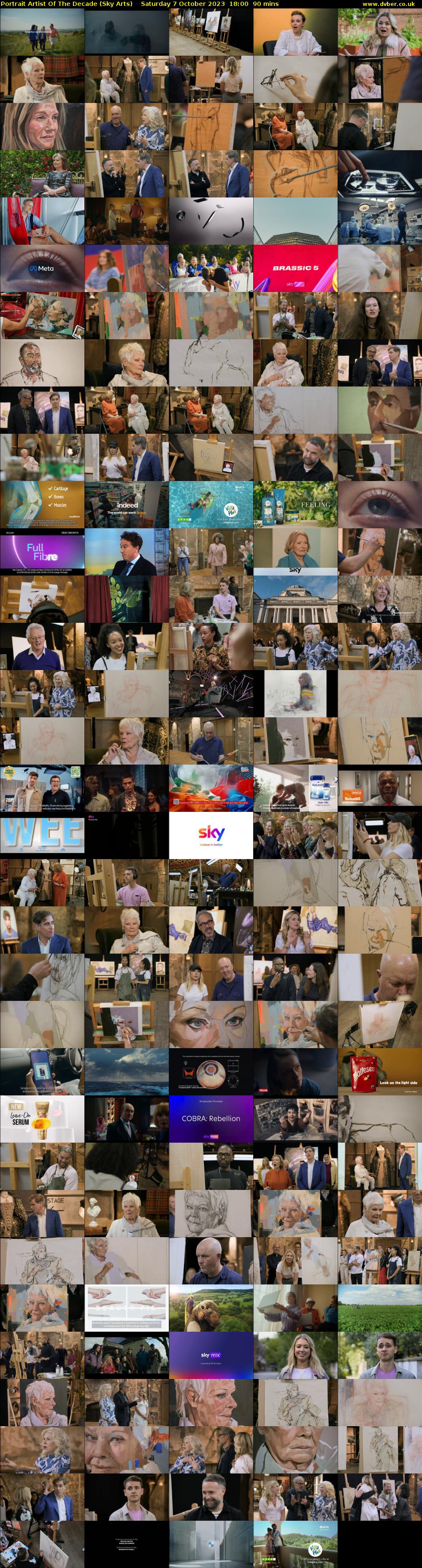 Portrait Artist Of The Decade (Sky Arts) Saturday 7 October 2023 18:00 - 19:30