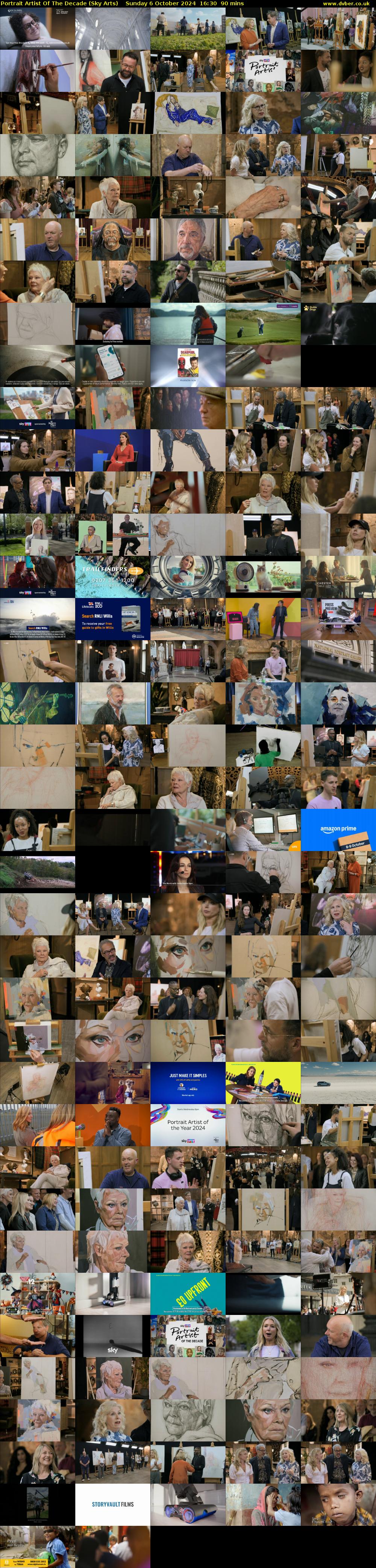 Portrait Artist Of The Decade (Sky Arts) Sunday 6 October 2024 16:30 - 18:00