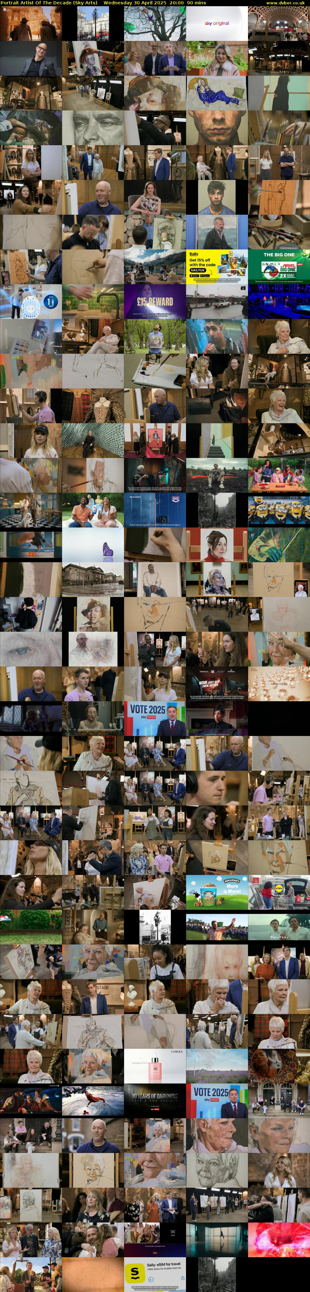 Portrait Artist Of The Decade (Sky Arts) Wednesday 30 April 2025 20:00 - 21:30