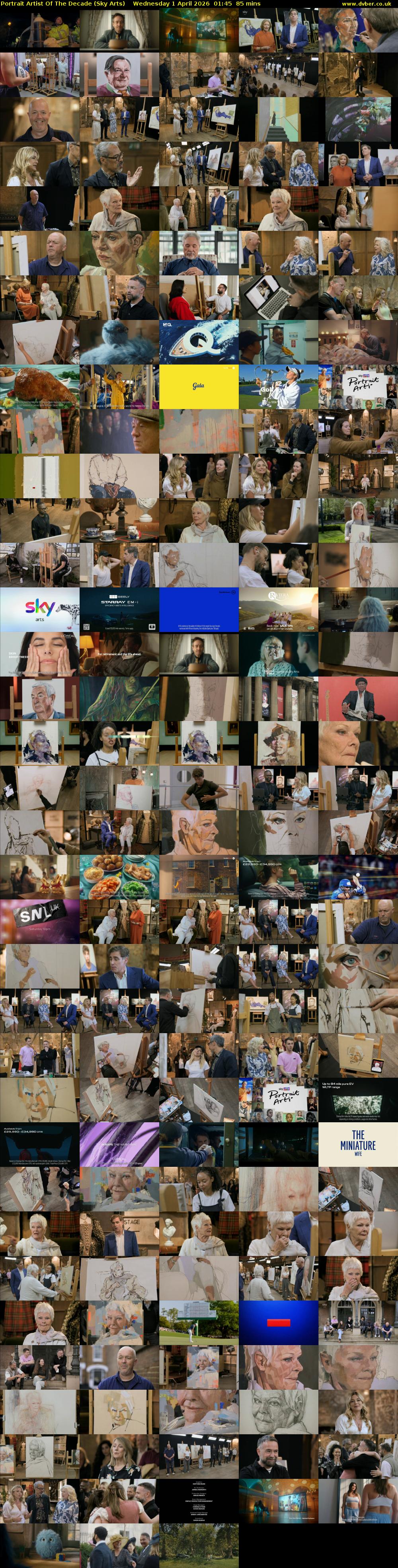 Portrait Artist Of The Decade (Sky Arts) Wednesday 1 April 2026 01:45 - 03:10