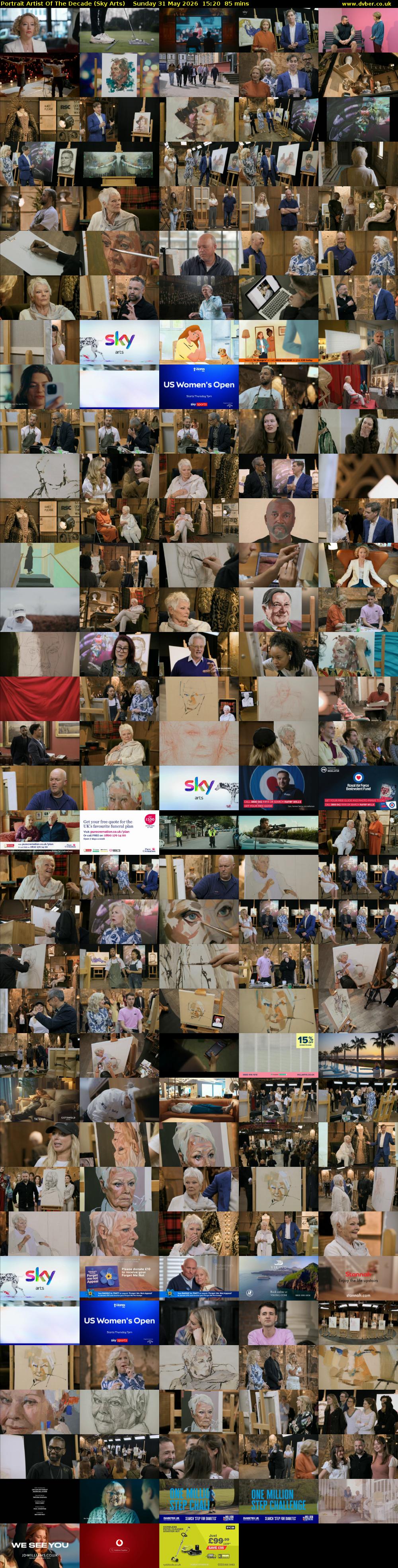 Portrait Artist Of The Decade (Sky Arts) Sunday 31 May 2026 15:20 - 16:45