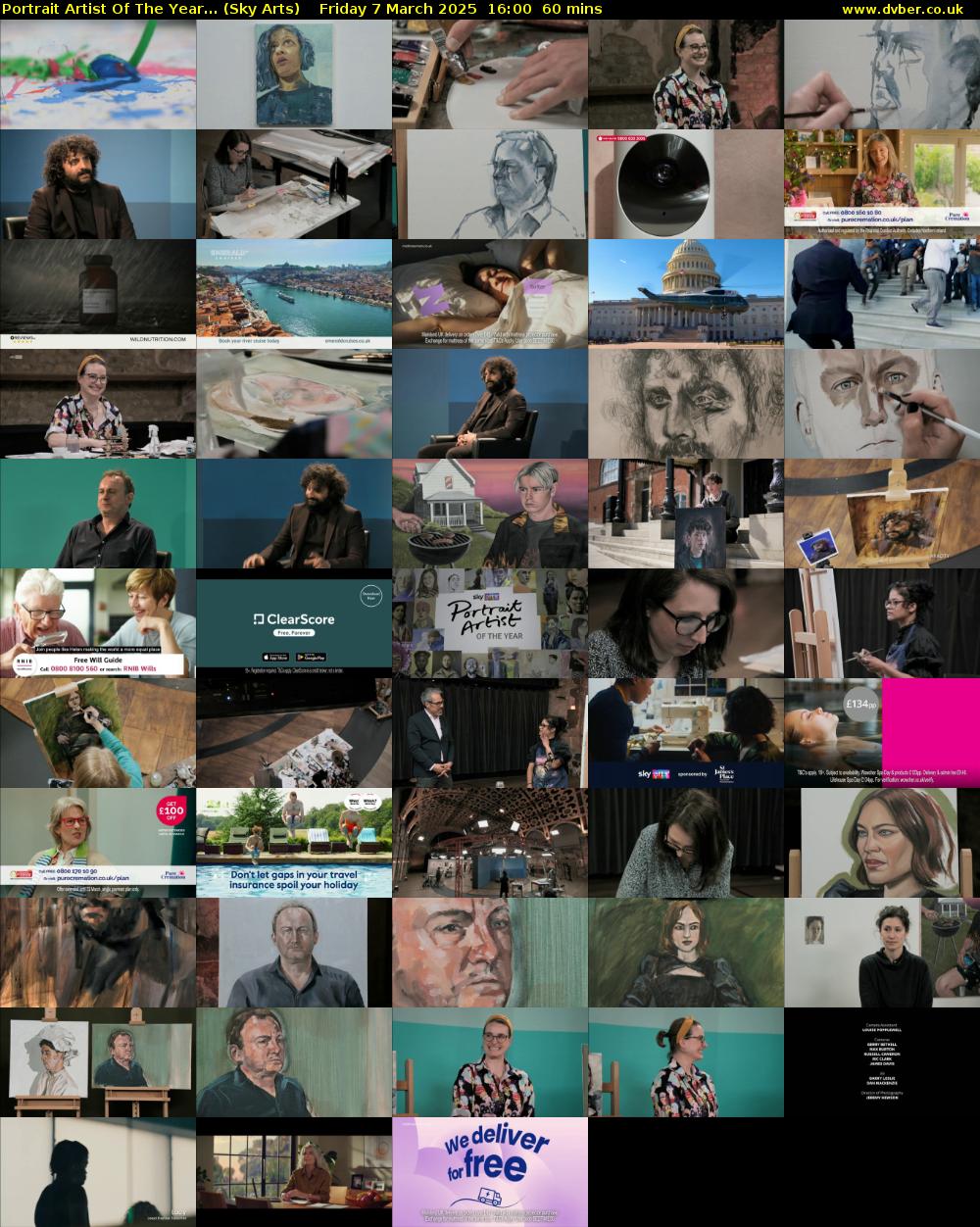 Portrait Artist Of The Year... (Sky Arts) Friday 7 March 2025 16:00 - 17:00