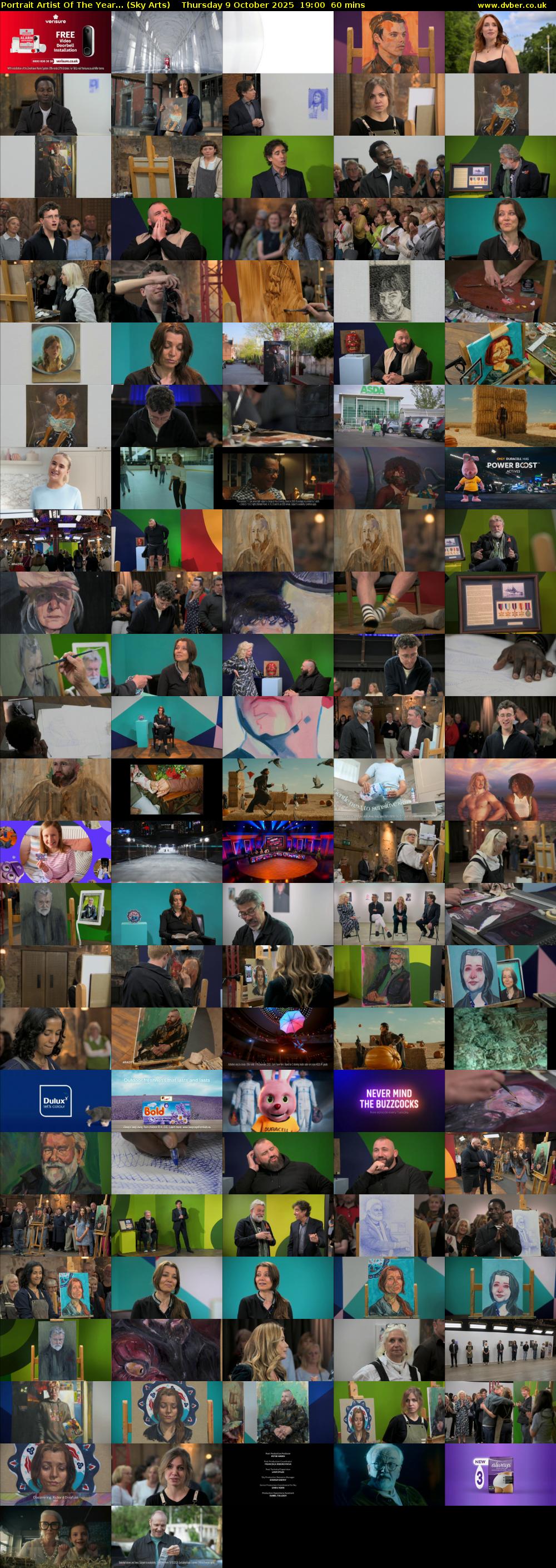 Portrait Artist Of The Year... (Sky Arts) Thursday 9 October 2025 19:00 - 20:00
