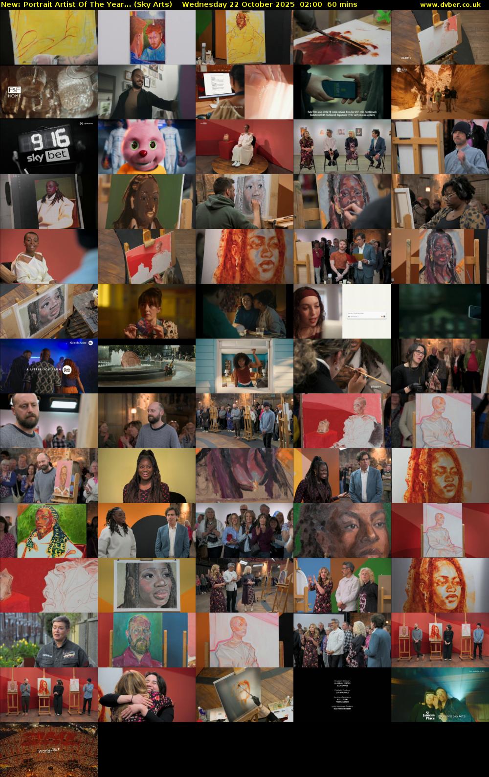 Portrait Artist Of The Year... (Sky Arts) Wednesday 22 October 2025 02:00 - 03:00