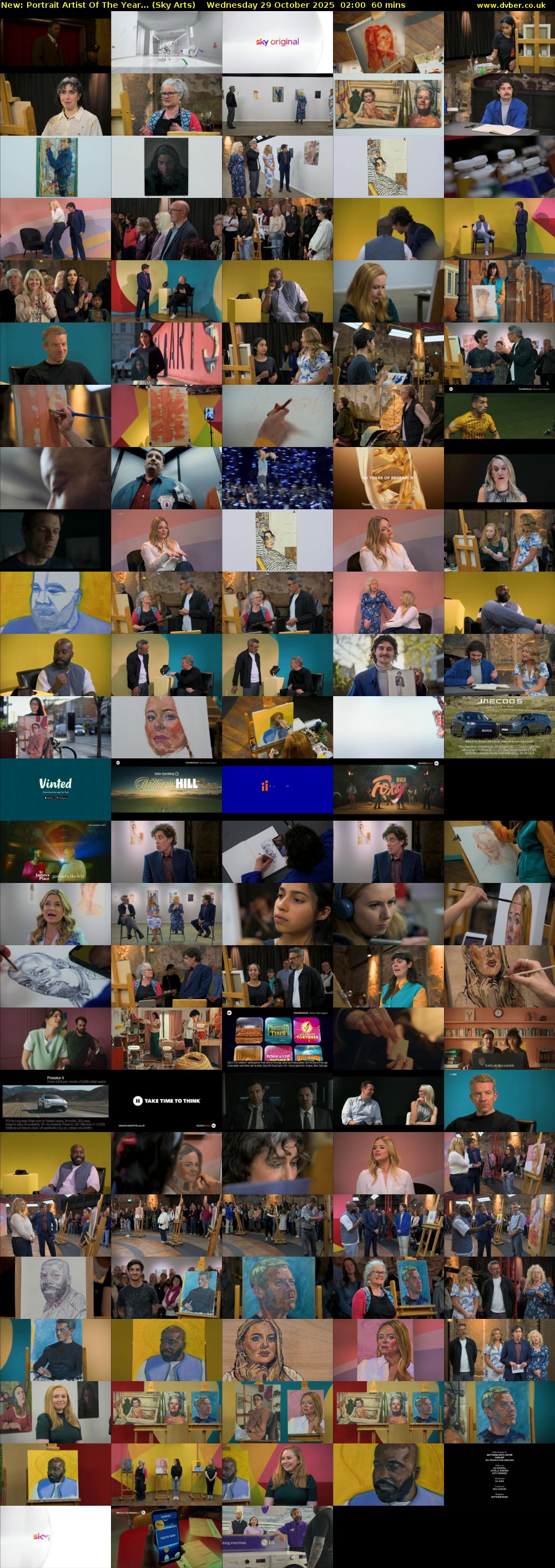 Portrait Artist Of The Year... (Sky Arts) Wednesday 29 October 2025 02:00 - 03:00