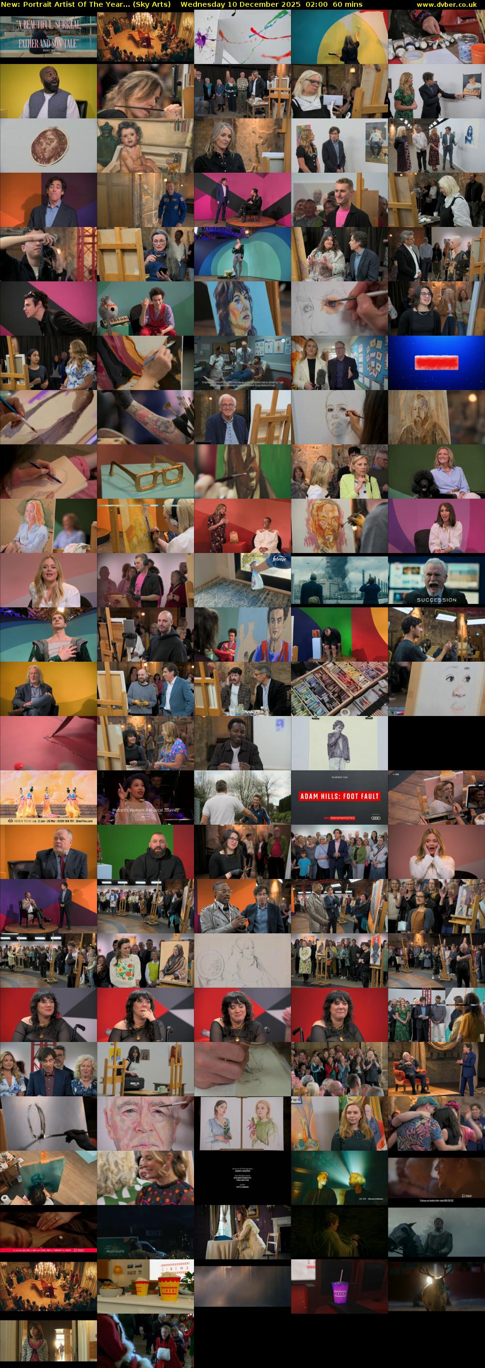 Portrait Artist Of The Year... (Sky Arts) Wednesday 10 December 2025 02:00 - 03:00