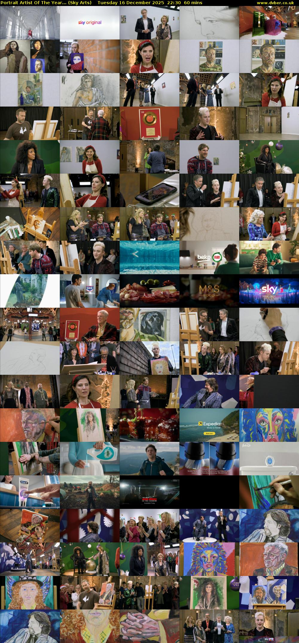 Portrait Artist Of The Year... (Sky Arts) Tuesday 16 December 2025 22:30 - 23:30