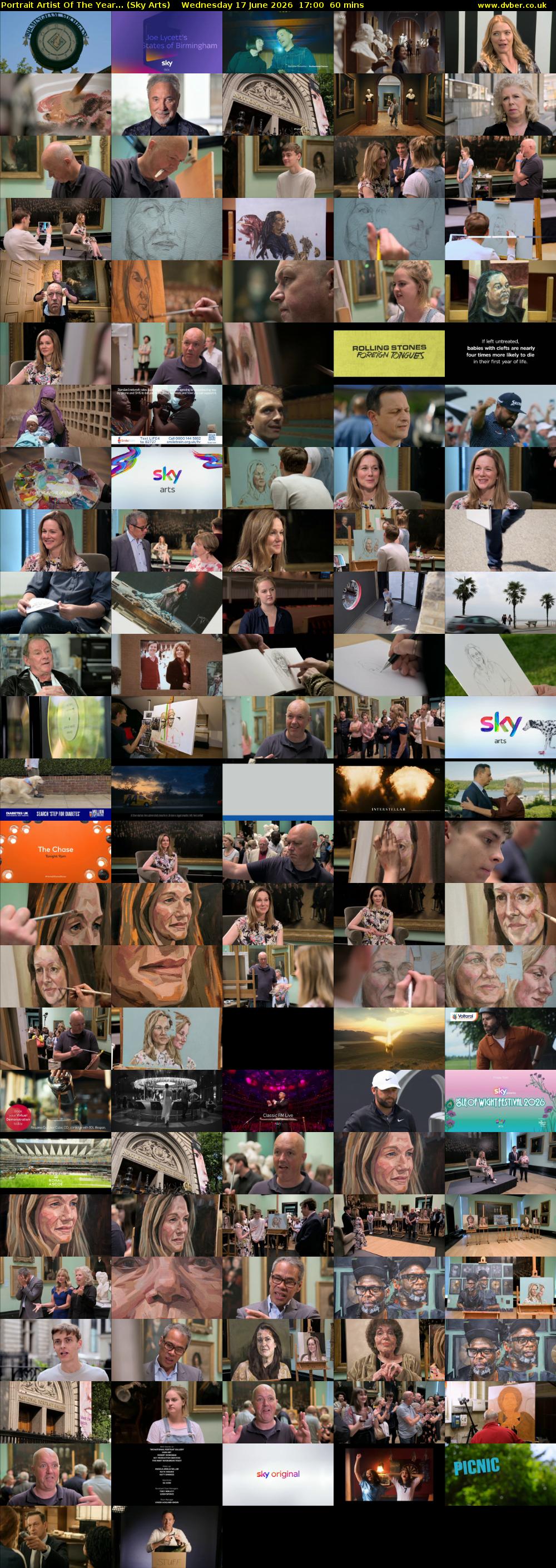 Portrait Artist Of The Year... (Sky Arts) Wednesday 17 June 2026 17:00 - 18:00