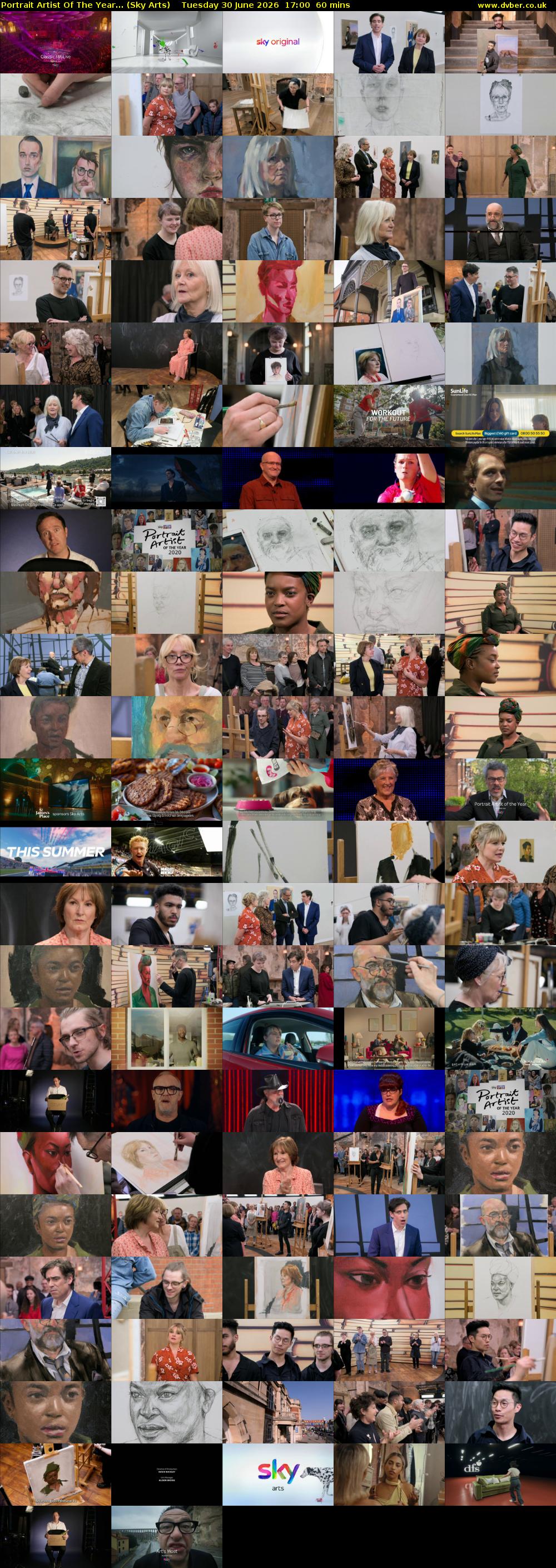 Portrait Artist Of The Year... (Sky Arts) Tuesday 30 June 2026 17:00 - 18:00