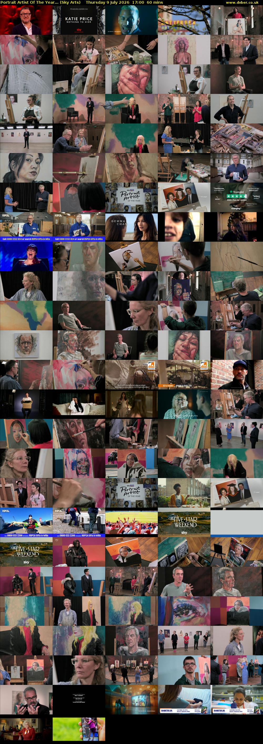 Portrait Artist Of The Year... (Sky Arts) Thursday 9 July 2026 17:00 - 18:00