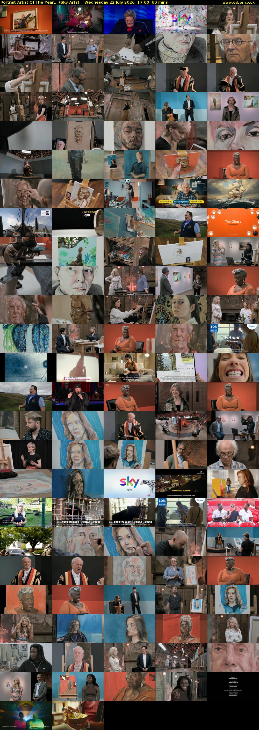 Portrait Artist Of The Year... (Sky Arts) Wednesday 22 July 2026 17:00 - 18:00