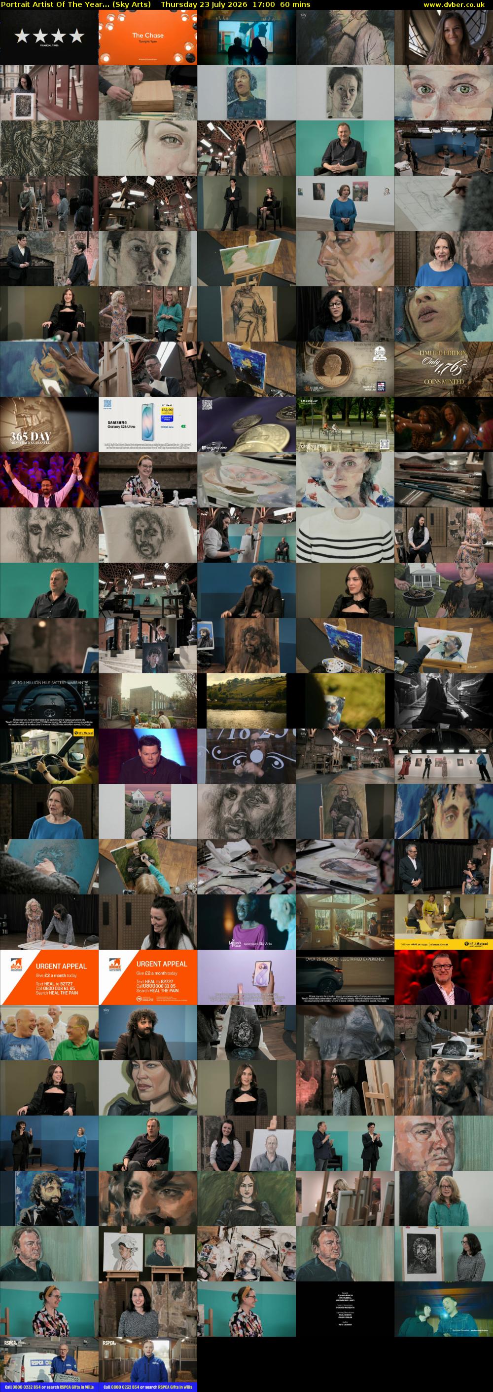 Portrait Artist Of The Year... (Sky Arts) Thursday 23 July 2026 17:00 - 18:00