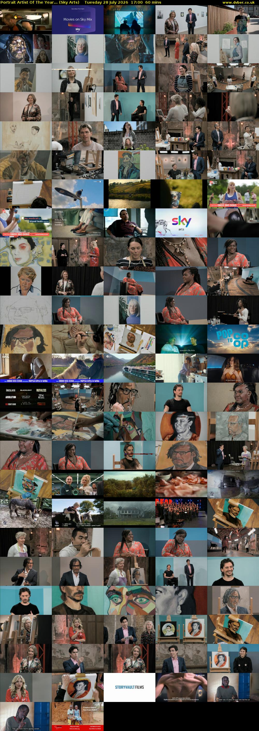 Portrait Artist Of The Year... (Sky Arts) Tuesday 28 July 2026 17:00 - 18:00