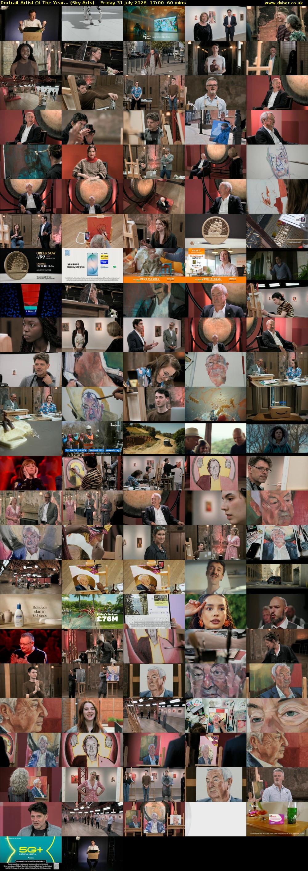 Portrait Artist Of The Year... (Sky Arts) Friday 31 July 2026 17:00 - 18:00