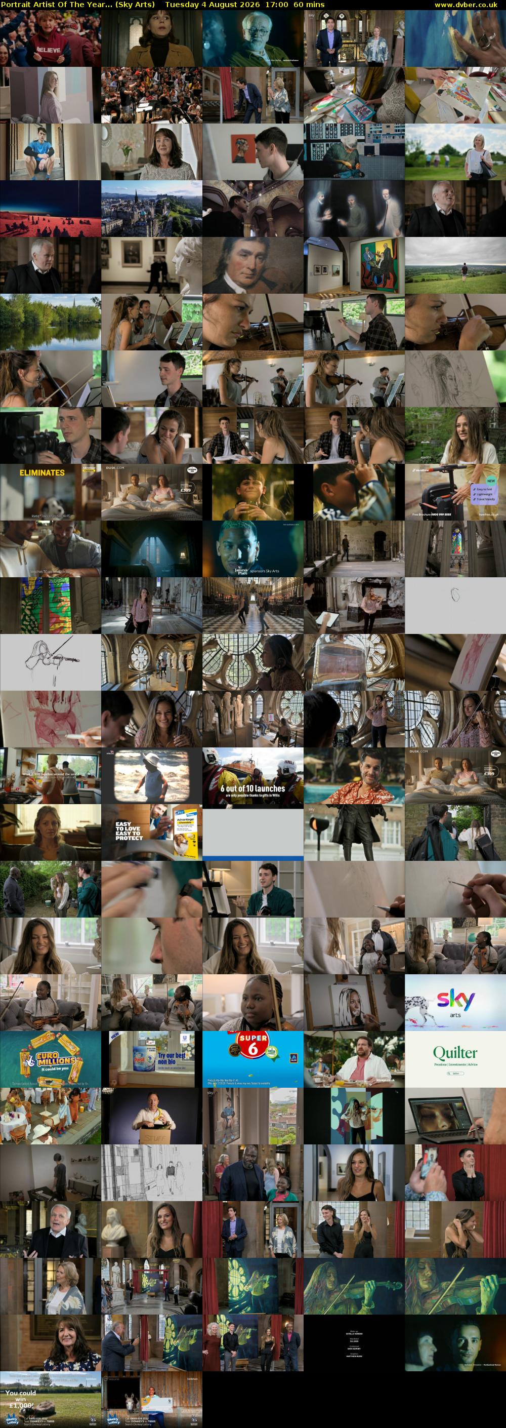 Portrait Artist Of The Year... (Sky Arts) Tuesday 4 August 2026 17:00 - 18:00