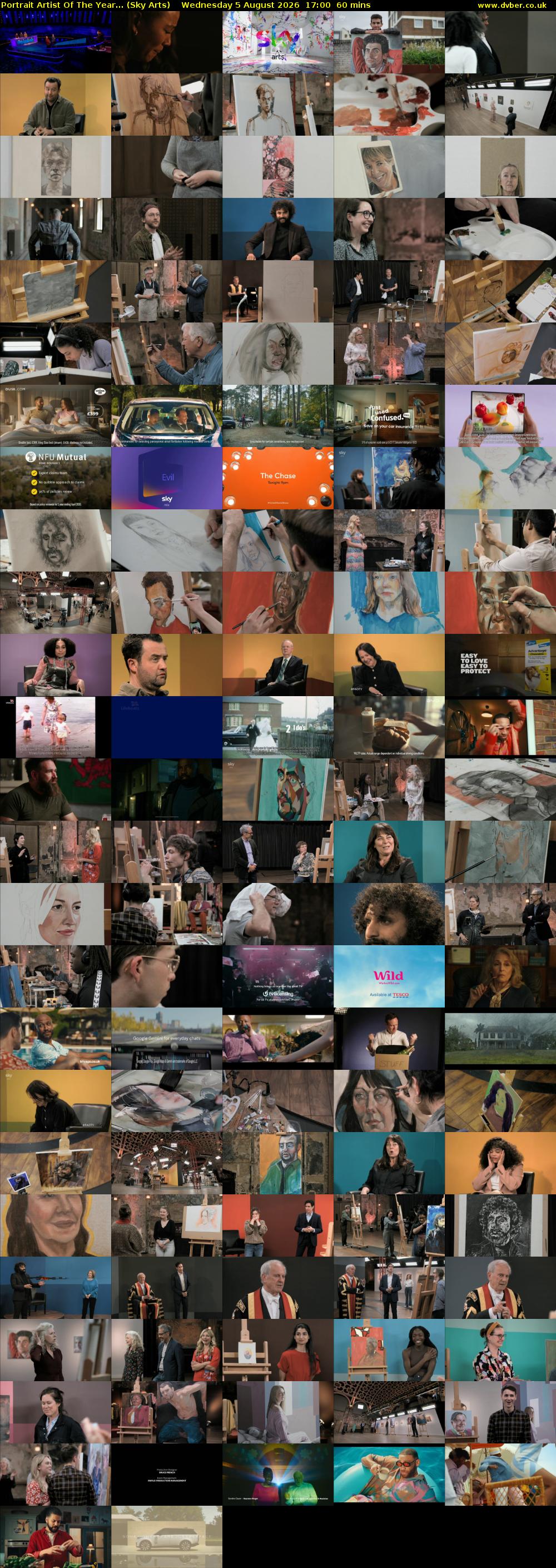 Portrait Artist Of The Year... (Sky Arts) Wednesday 5 August 2026 17:00 - 18:00