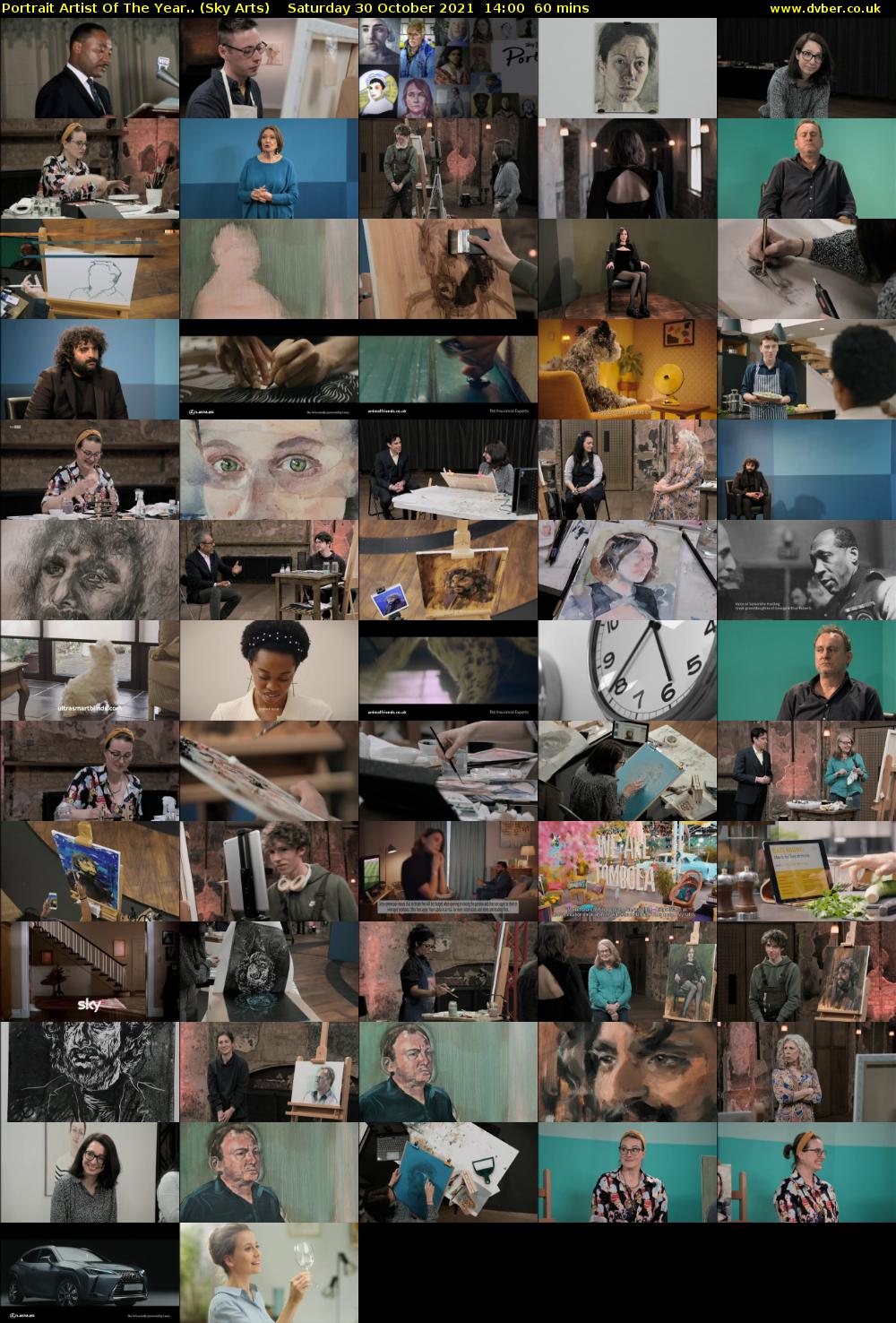 Portrait Artist Of The Year.. (Sky Arts) Saturday 30 October 2021 14:00 - 15:00