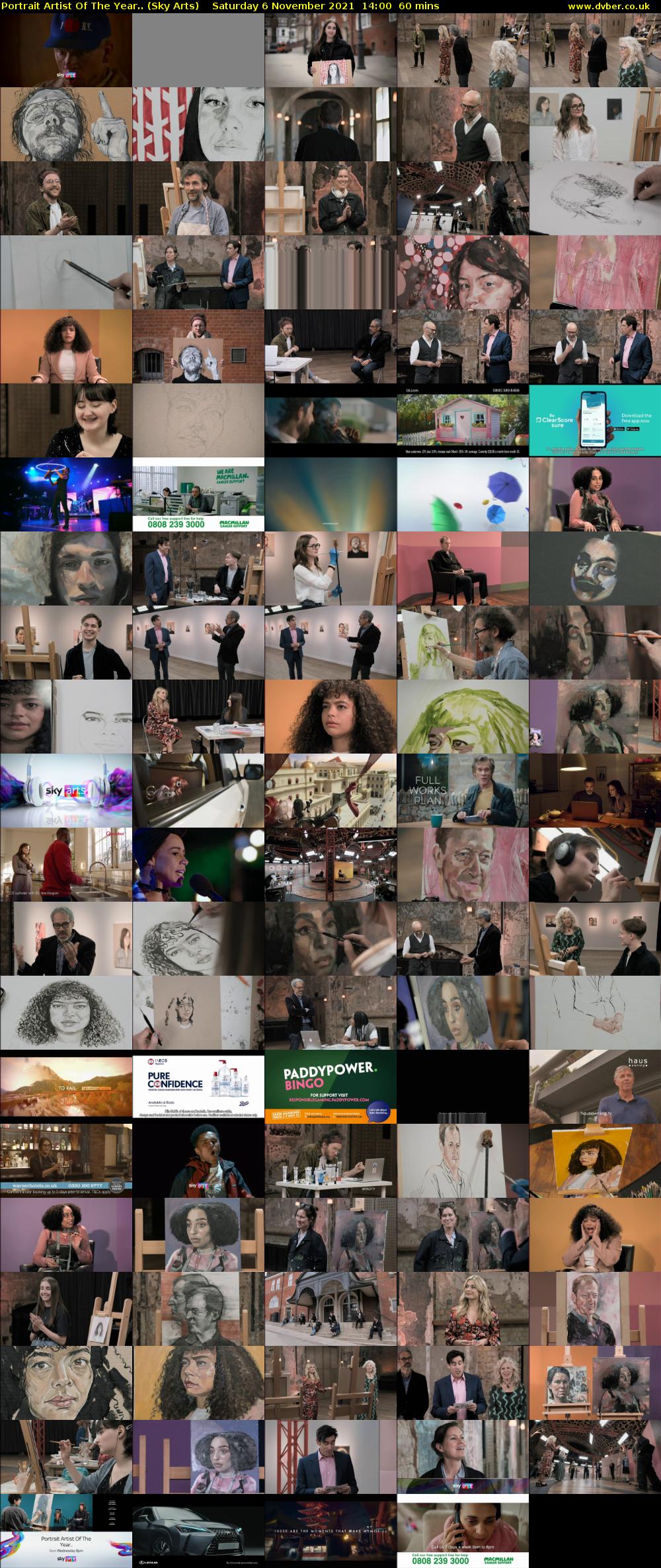 Portrait Artist Of The Year.. (Sky Arts) Saturday 6 November 2021 14:00 - 15:00