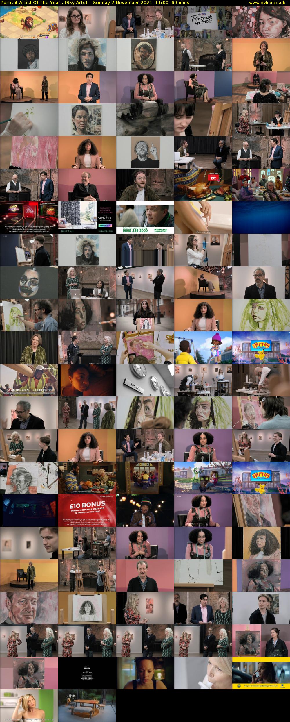 Portrait Artist Of The Year.. (Sky Arts) Sunday 7 November 2021 11:00 - 12:00