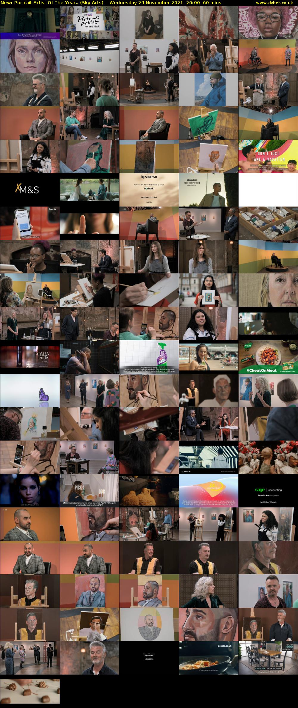 Portrait Artist Of The Year.. (Sky Arts) Wednesday 24 November 2021 20:00 - 21:00
