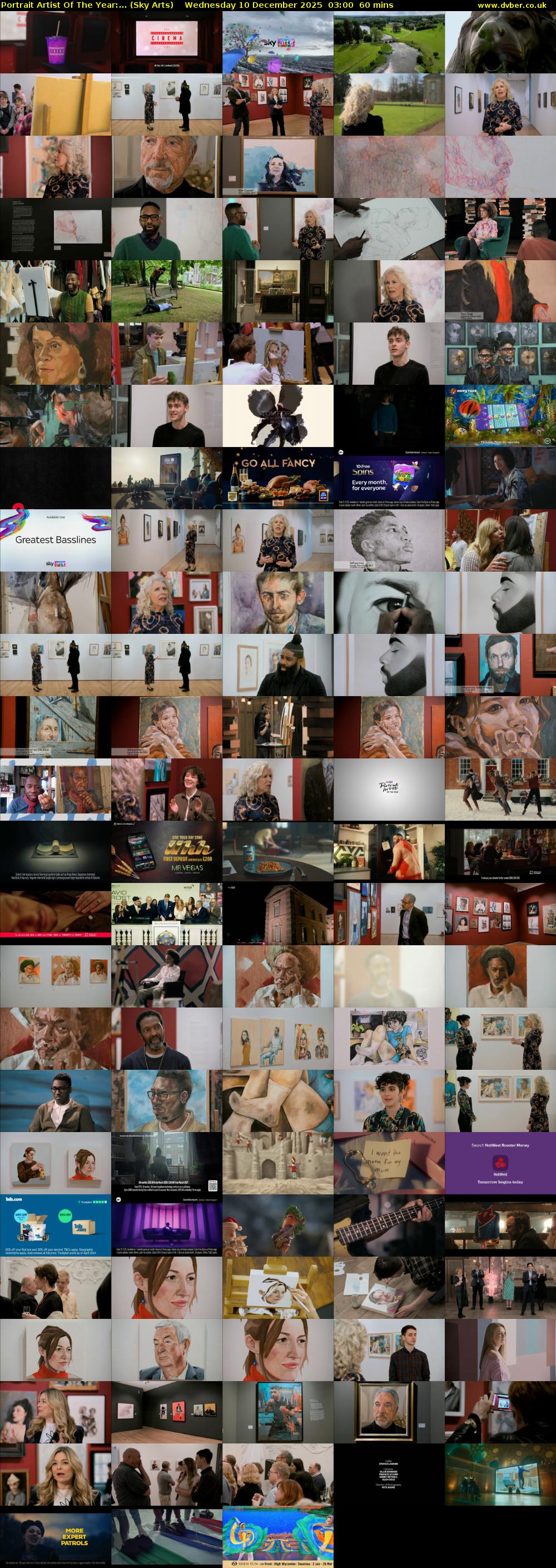 Portrait Artist Of The Year:... (Sky Arts) Wednesday 10 December 2025 03:00 - 04:00