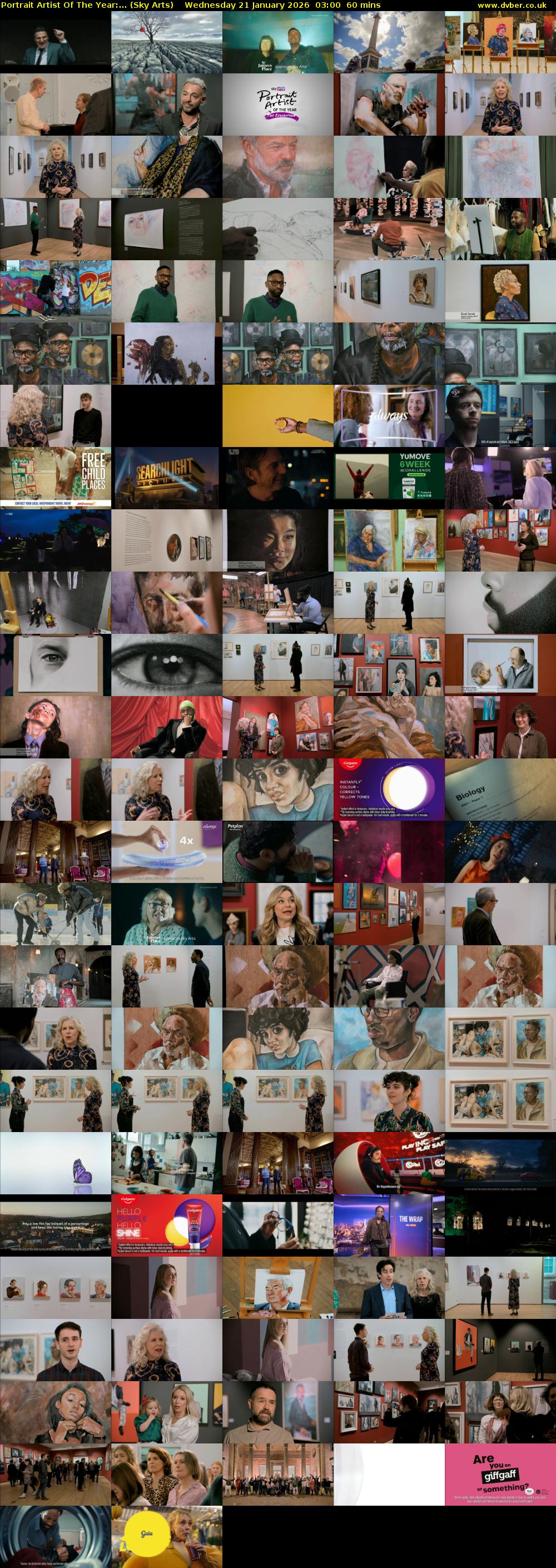 Portrait Artist Of The Year:... (Sky Arts) Wednesday 21 January 2026 03:00 - 04:00