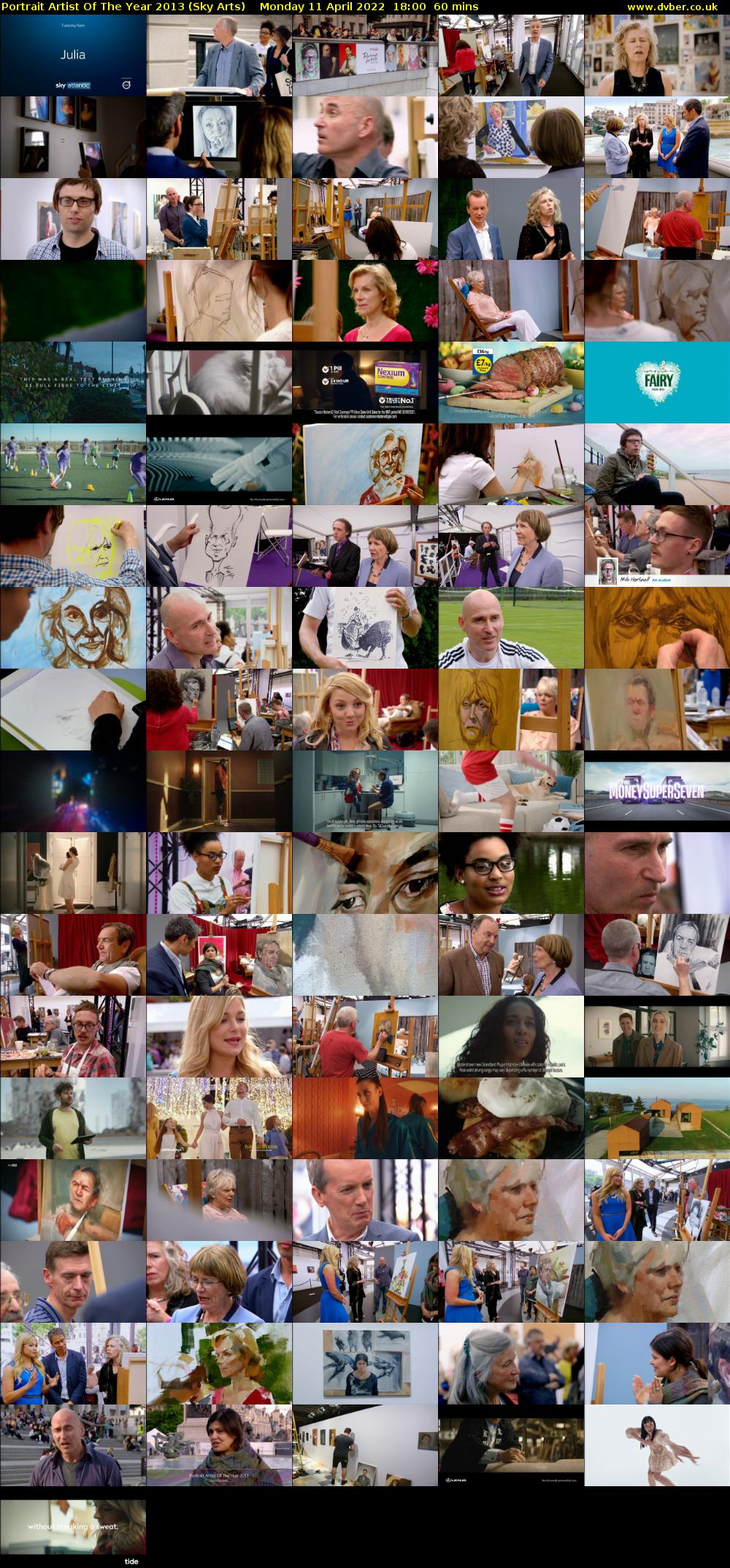 Portrait Artist Of The Year 2013 (Sky Arts) Monday 11 April 2022 18:00 - 19:00