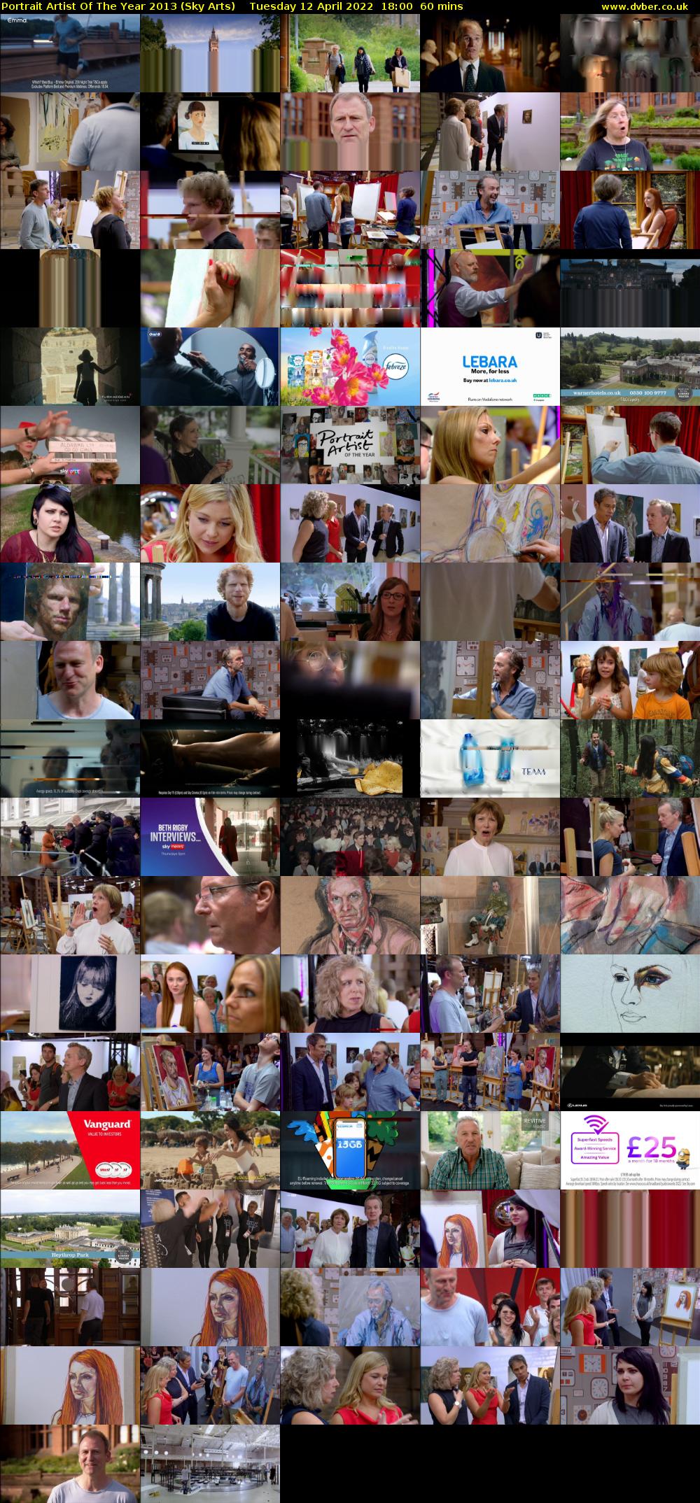 Portrait Artist Of The Year 2013 (Sky Arts) Tuesday 12 April 2022 18:00 - 19:00