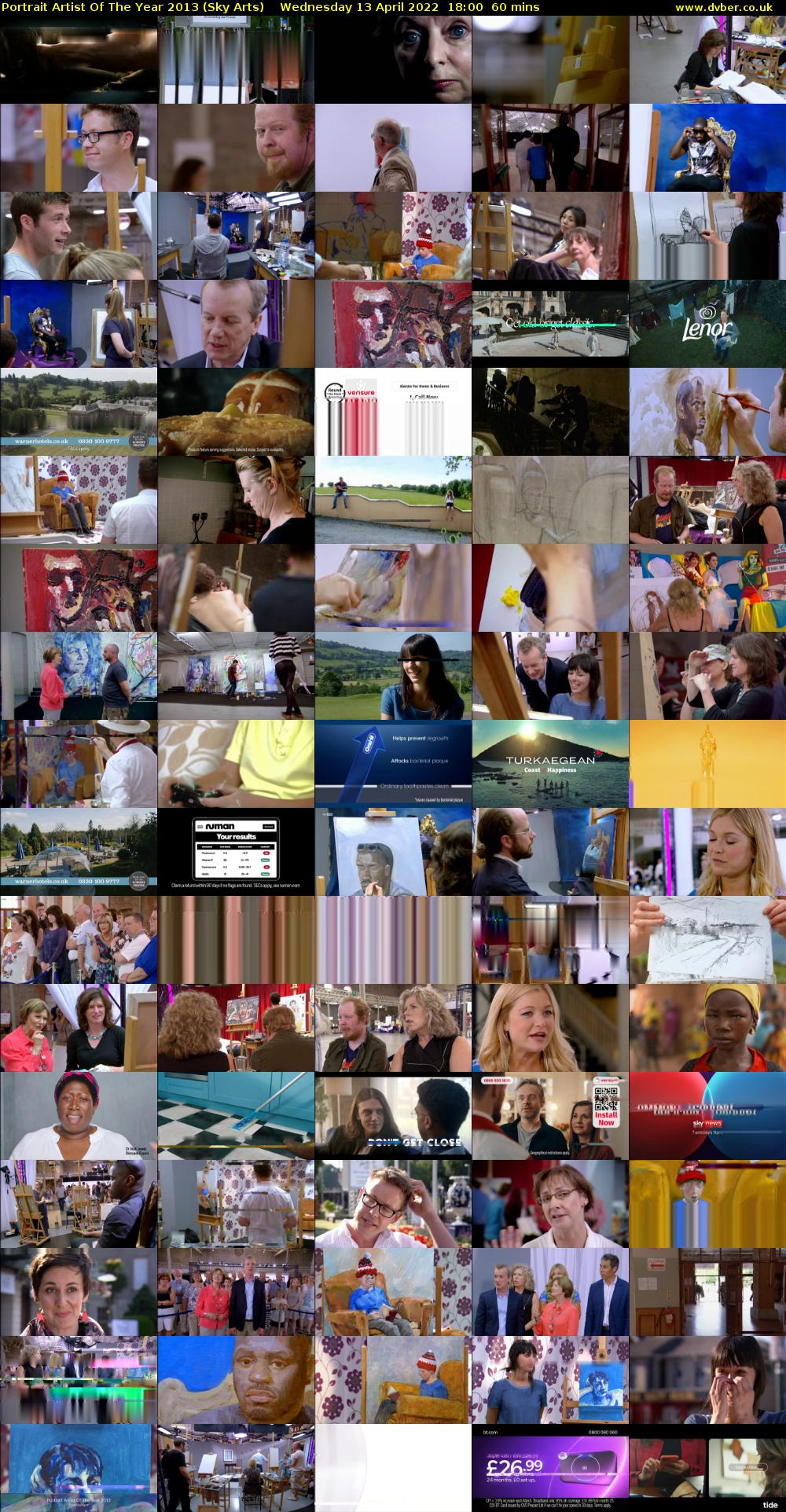 Portrait Artist Of The Year 2013 (Sky Arts) Wednesday 13 April 2022 18:00 - 19:00