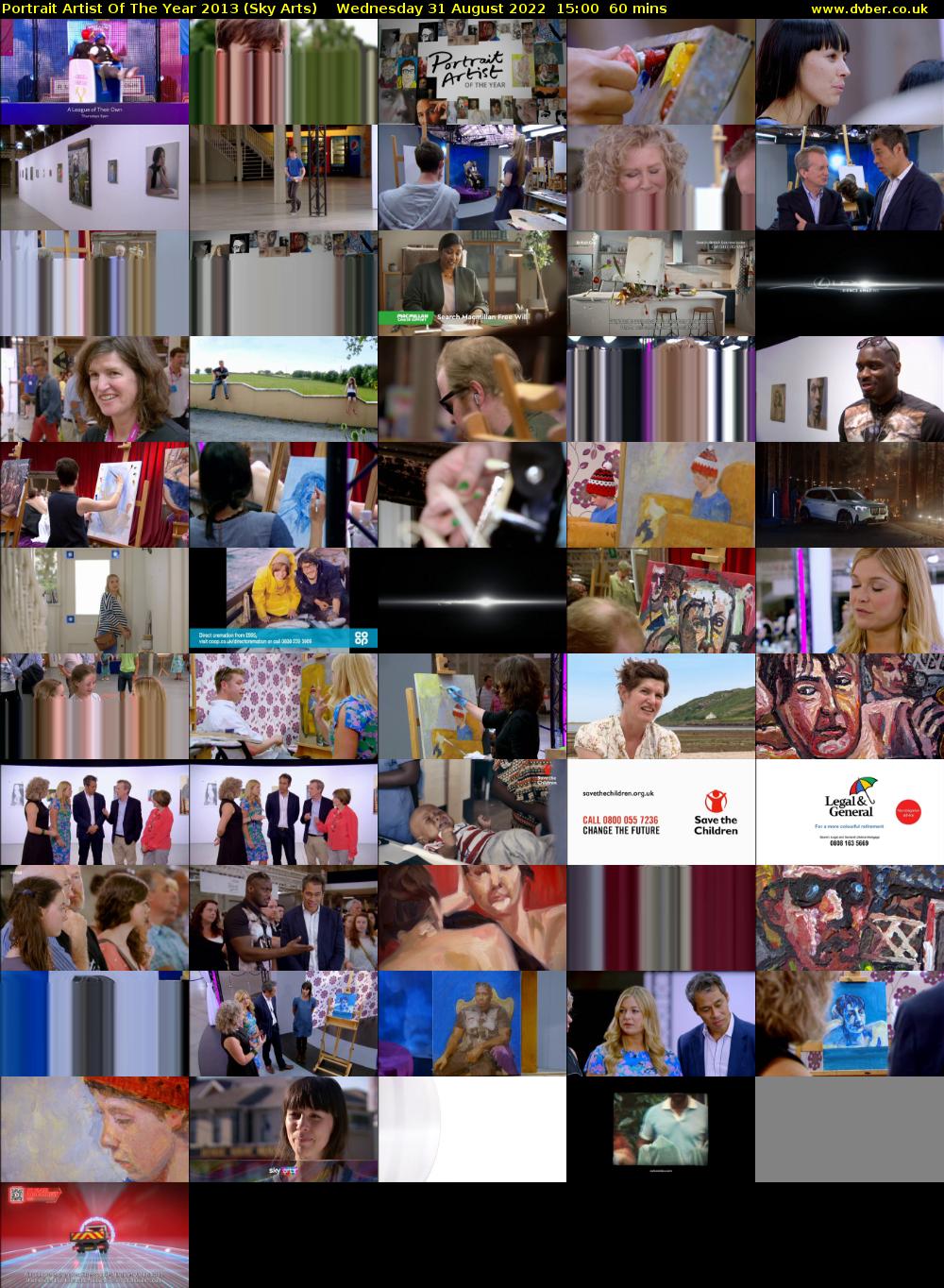 Portrait Artist Of The Year 2013 (Sky Arts) Wednesday 31 August 2022 15:00 - 16:00