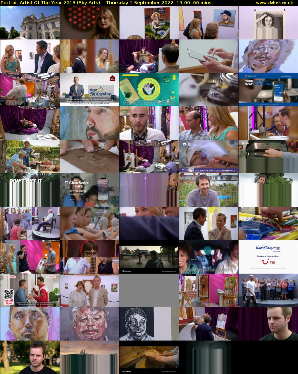 Portrait Artist Of The Year 2013 (Sky Arts) Thursday 1 September 2022 15:00 - 16:00