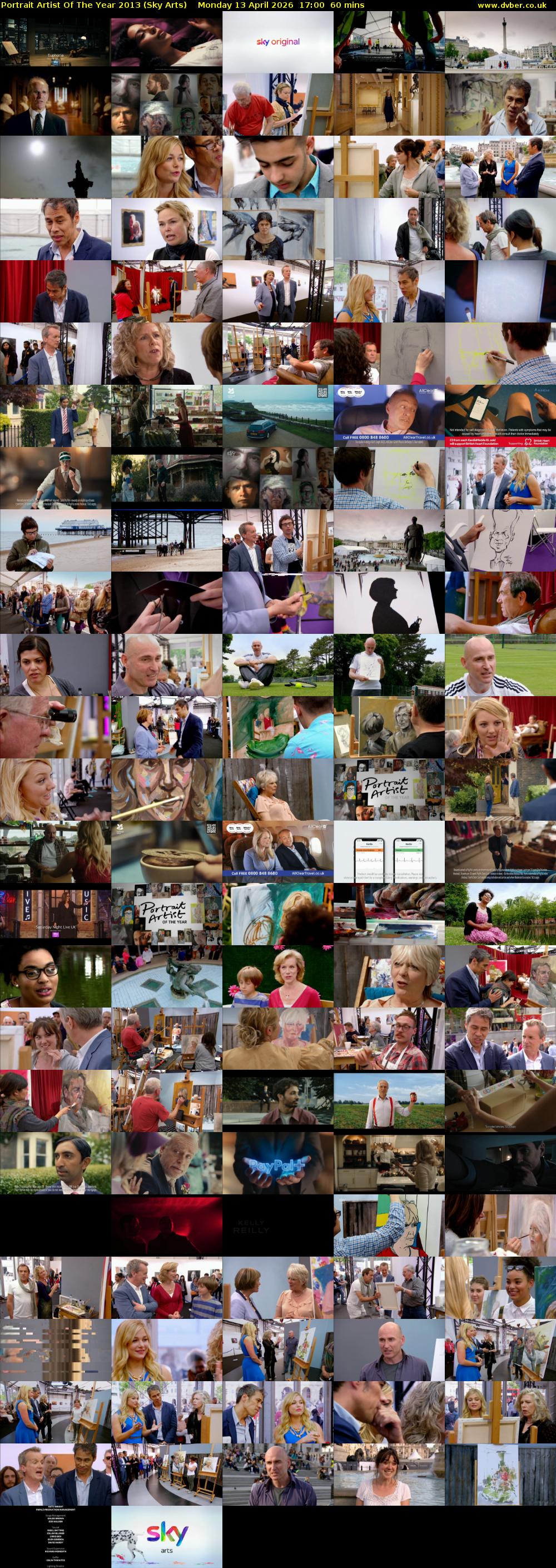 Portrait Artist Of The Year 2013 (Sky Arts) Monday 13 April 2026 17:00 - 18:00