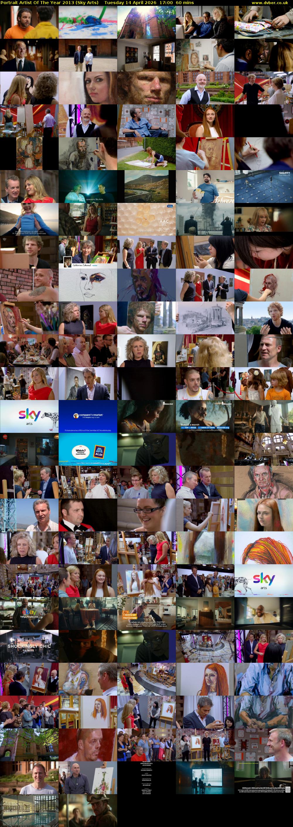 Portrait Artist Of The Year 2013 (Sky Arts) Tuesday 14 April 2026 17:00 - 18:00