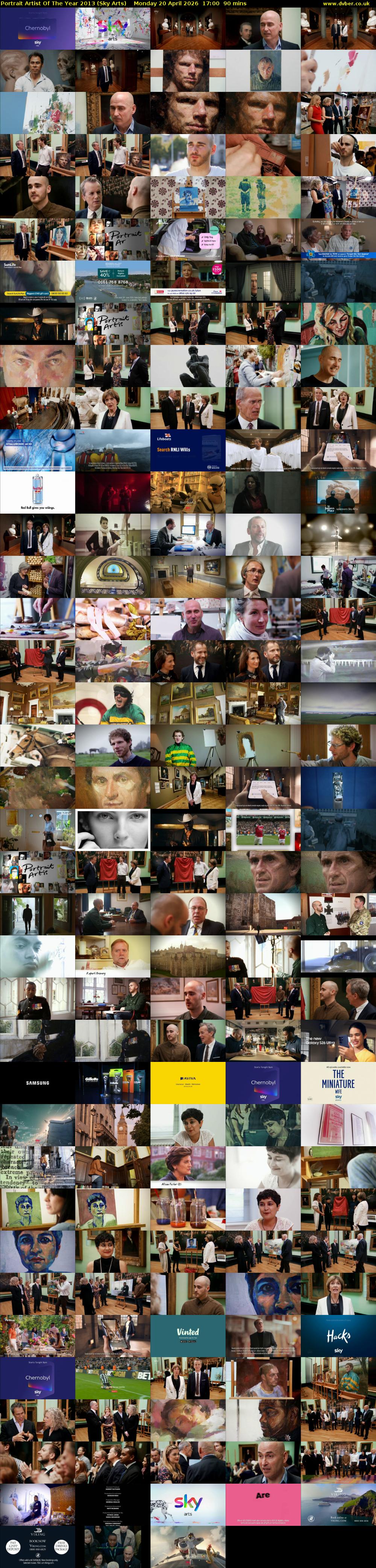 Portrait Artist Of The Year 2013 (Sky Arts) Monday 20 April 2026 17:00 - 18:30