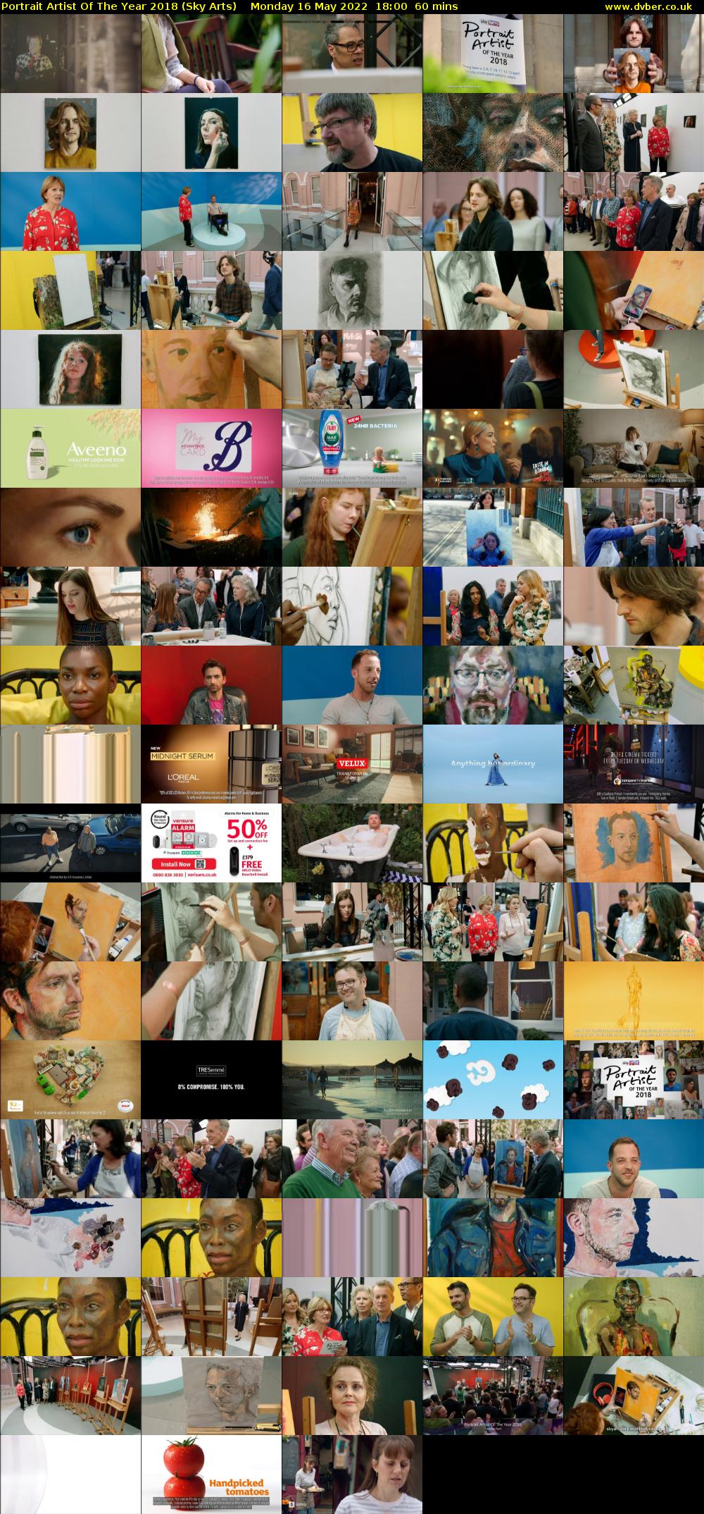 Portrait Artist Of The Year 2018 (Sky Arts) Monday 16 May 2022 18:00 - 19:00